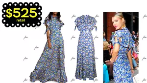 CYNTHIA ROWLEY DRESS TALIA MALTA NAIROBI MAXI FLUTTER SLEEVE DAWN BELIZE EVA S 4 - Picture 1 of 19