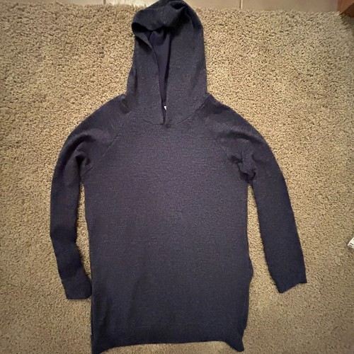 VETEMENTS Felpa a tunica con cappuccio in pile Acting Pro tasche felpa con cappuccio blu donna M