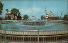 Sault Ste Marie Michigan Soo Locks Freighter John Hulst Fountain Unused Postcard