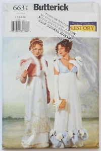 Butterick 6631 Regency Jane Austen Dress Costume Pattern Sz 12-14-16 UNCUT (E) - Picture 1 of 3