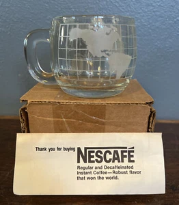 Nestle Nescafé Around the Globe dickes Glas 6oz Kaffeetasse - Neu im Karton (neu aus altem Lagerbestand) - Bild 1 von 11