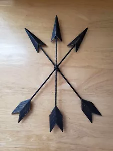 Rustic Metal Arrow Trio Wall Décor – Farmhouse Style 14" x 11" - Picture 1 of 2