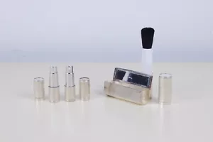 Set Porta Maquillaje de Plata 800 Pincel Porta Labial Espejo Porta Perfume - Imagen 1 de 7