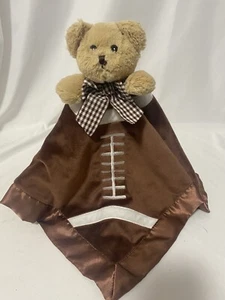 Bearington Baby Teddy Bear calcio Lovey coperta di sicurezza sonaglio raso marrone - Foto 1 di 13