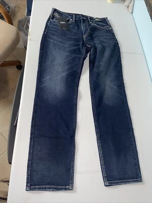 Jeans plateados Eddie 31x32 calce atlético pierna cónica para hombre Foto 1 de 4