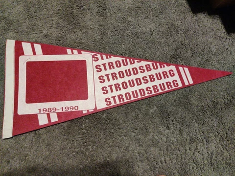 Stroudsburg PENNSYLVANIA HIGH SCHOOL 12" X 30" 1989 1990 VINTAGE Pennant Cover