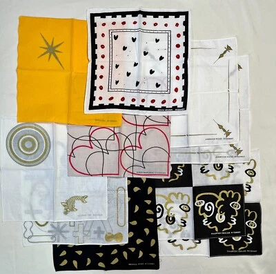 Designer Signature RITZENHOFF Champagne Fabric Cocktail Bar Napkin Mixed Set - Image 1 of 4