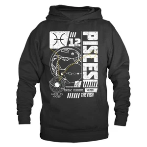 Fische Sternzeichen Horoskop Astrologische Grafik Hoodie - Bild 1 von 10