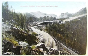 DE COLECCIÓN POSTAL DUFFIELD CRIPPLE CREEK SHORT LINE CO tren ferrocarril ferrocarril - Imagen 1 de 2