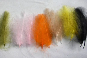 1g Plumes cul de canard CDC GRANDES GRISE TEINTES montage feather grey duck long - Photo 1/1