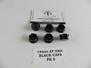 BOLT COVERS BOLT CAPS BLACK SUIT 14mm AF BOLTS .....Pack 6 - Imagen 1 de 8