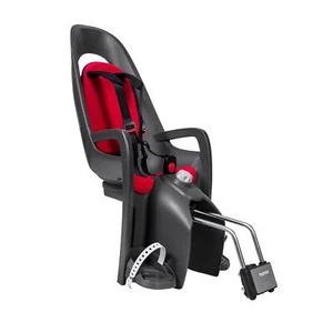 HAMAX CARESS CHILD BIKE SEAT W/LOCKABLE BRACKET - GREY RED - FRAME MOUNT - Picture 1 of 3