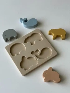 Toddler Silicone Puzzle Toy – Educational Baby Toy for Motor Skills & Learning - Picture 1 of 5
