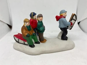 Vintage Lemax 1992 Collectibles Sledding Party Porzellan in Box # 23049 - Bild 1 von 10