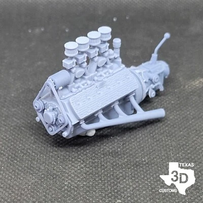 Lincoln Zephyr V12 model engine resin 3D printed 1:24-1:8 scale - Image 1 of 3