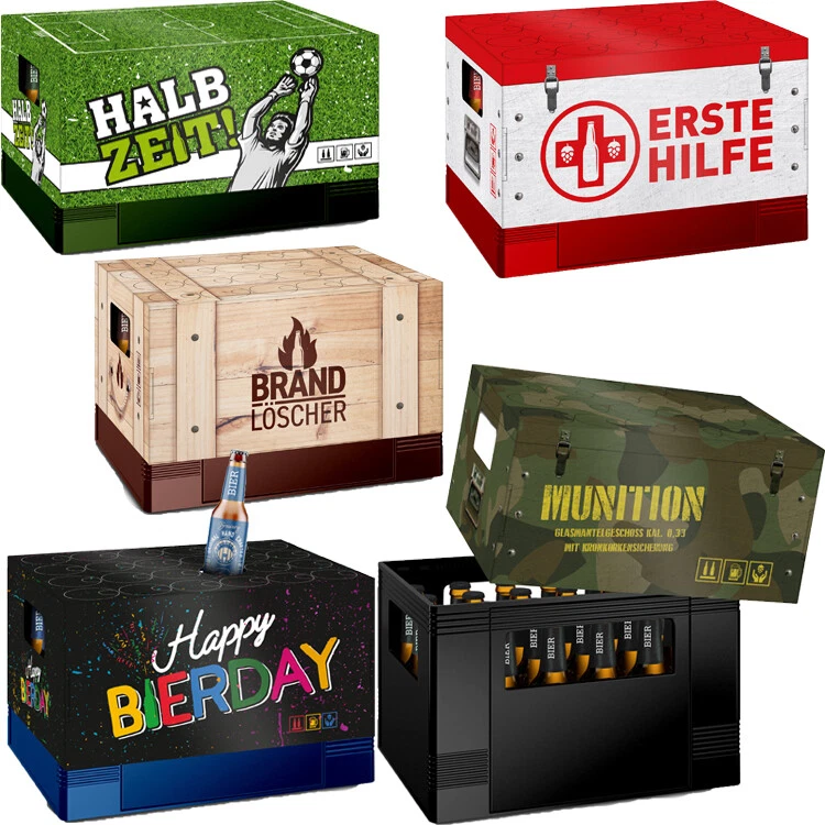 itenga Bierkasten Geschenk Verpackung Idee Männer Bierkasten Hülle Box Geburtsta - Bild 1 von 1