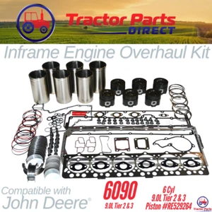INFRAME ENGINE OVERHAUL KIT comp w John Deere® 6090 Powertech Piston #RE529264 - Picture 1 of 3