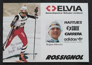 8846 Brigitte Albrecht Schweiz Skilanglauf Autogrammkarte original signiert - Picture 1 of 2
