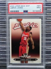2003-04 Upper Deck MVP LeBron James RC Rookie #201 Cavaliers PSA 9 MINT