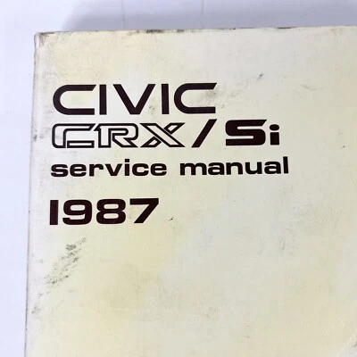 Honda Civic CRX Si 1987 manual de servicio primera edición fabricante de equipos originales de fábrica Foto 1 de 3
