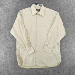 Vintage Gitman Bros Shirt Men 16-32 Long Sleeve Yellow Blue Striped USA - Picture 1 of 14