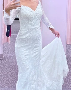 Davids Bridal Designer Wedding Dress size 8 - Picture 1 of 5
