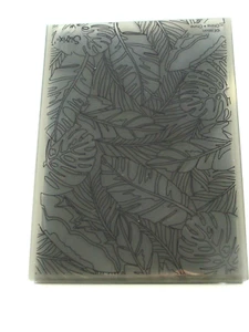 Sizzix 3D Black Plastic Textured Impressions Embossing Folder - Large Leaves - Picture 1 of 4