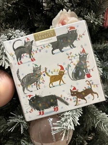 🎄 5 STÜCK WEIHNACHTSKARTEN WEIHNACHTSMANNKRALLEN VON LAURA HUGHES | CHARITY KATZE WEIHNACHTSKARTEN 🎄 - Bild 1 von 3