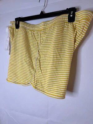 Pantalones cortos a rayas amarillas y blancas XXL Style & Co XXL para mujer Foto 1 de 2