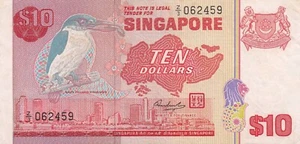 "BANK OF SINGAPOLE, 10 DOLLARI 1979, IN PERFETTE CONDIZIONI ""SOSTITUZIONE" - Foto 1 di 2