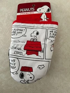 Pack de 2 mini guantes Peanuts Snoopy - rojo, blanco, negro - (nuevo) - Imagen 1 de 6