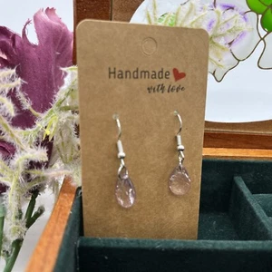 Pendientes colgantes hechos a mano Levander con gota de lágrimas #69 - Imagen 1 de 3