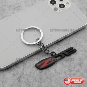 3D Corvette Z06 Logo Car Home Alloy Key Chain Fob Ring Gift Decorate Black - Picture 1 of 2
