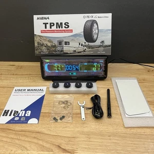 HIEHA - TPMS Wireless Tire Pressure Monitoring System Solar Powered for RVs - Picture 1 of 11