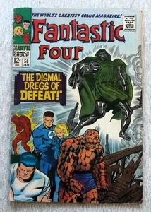 Fantastic Four #58 (Marvel 1967) Doctor Doom; Stan Lee; Jack Kirby; GD/VG - Bild 1 von 3