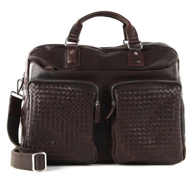 bugatti Woven Weekender Reisetasche Tasche Darkbrown Braun Neu - Bild 1 von 4