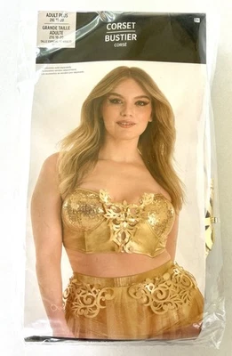 Corsé de Lentejuelas Doradas Bustier Diosa Sexy Disfraz de Halloween Adulto Para Mujer XXL Nuevo Foto 1 de 4