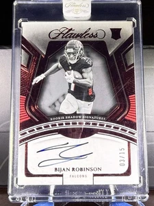 🔥2023 Bijan Robinson Panini Flawless Ruby Rookie Shadow Auto #RS-BRO 3/15🔥 - Picture 1 of 2