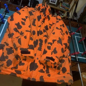 Jagd Orange Camo Hirsch Jacke gesteppt Field & Stream gebraucht Fair *LESEN* Herren L " - Bild 1 von 13