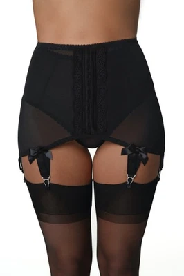 Retro Lolita Miederstrumpfhalter 6 Straps mit Metallclips. Gr. S - XXXL - Bild 1 von 3