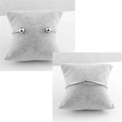 Brazalete de acero inoxidable con extremo de bola para hombre liso abierto moderno joyería minimalista Foto 1 de 4