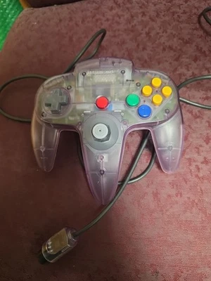 Nintendo 64 N64 OEM Authentic Video Game Remote Controller Clear Purple NUS-005 - Image 1 of 4