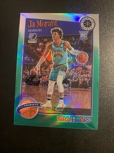 Ja Morant Hoops Premium Stock Tribute Green Prizm #297 (RC) 2019 - Grizzlies - Imagen 1 de 2