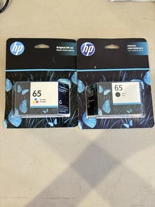 HP 65 2-pak wkłady atramentowe kombi 65 czarne wygasły 24 lipca i kolor 23 maja nowe - Zdjęcie 1 z 10