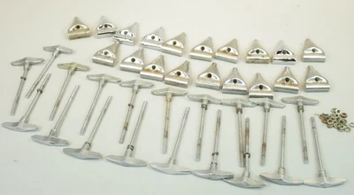 Set of 19 Vintage Slingerland 1970's Bass Kick Drum T-Rods and Claws, Repair DIY - Image 1 of 4