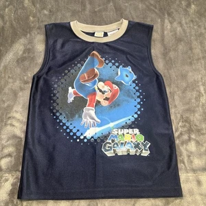 Nintendo Super Mario Galaxy Tank Top Jugend Jungen Größe Medium (8) Dunkelblau - Bild 1 von 5