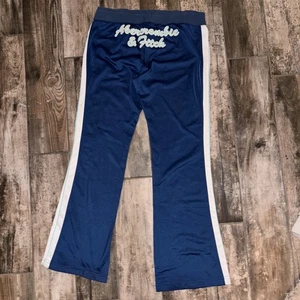 Vintage Abercrombie & Fitch Y2k Trainingshose Damen Gr. L Po Ausverkauf Logo Blau " - Bild 1 von 8