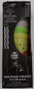 Nightmare Before Christmas Color Changing Tumblers 4-Pack 24oz – Box Wear - Picture 1 of 14