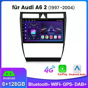 Radio de coche para Audi A6 4B2 C5 S6 RS6 97-04 Carplay Android 13 6+128G GPS Nav DAB+ - Imagen 1 de 12