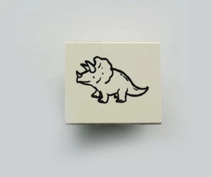 Dinosaur Triceratops Rubber Wooden Stamp Card Making Craft Scrapbooking - Picture 1 of 2